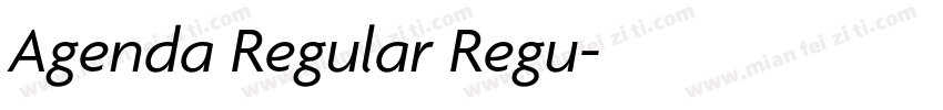Agenda Regular Regu字体转换